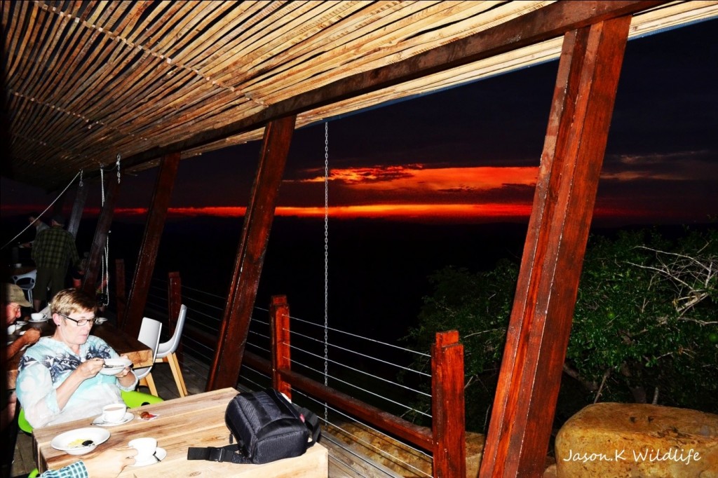 Sunset at Rhino Ridge Safari Lodge - photograph by Jason Kipling
