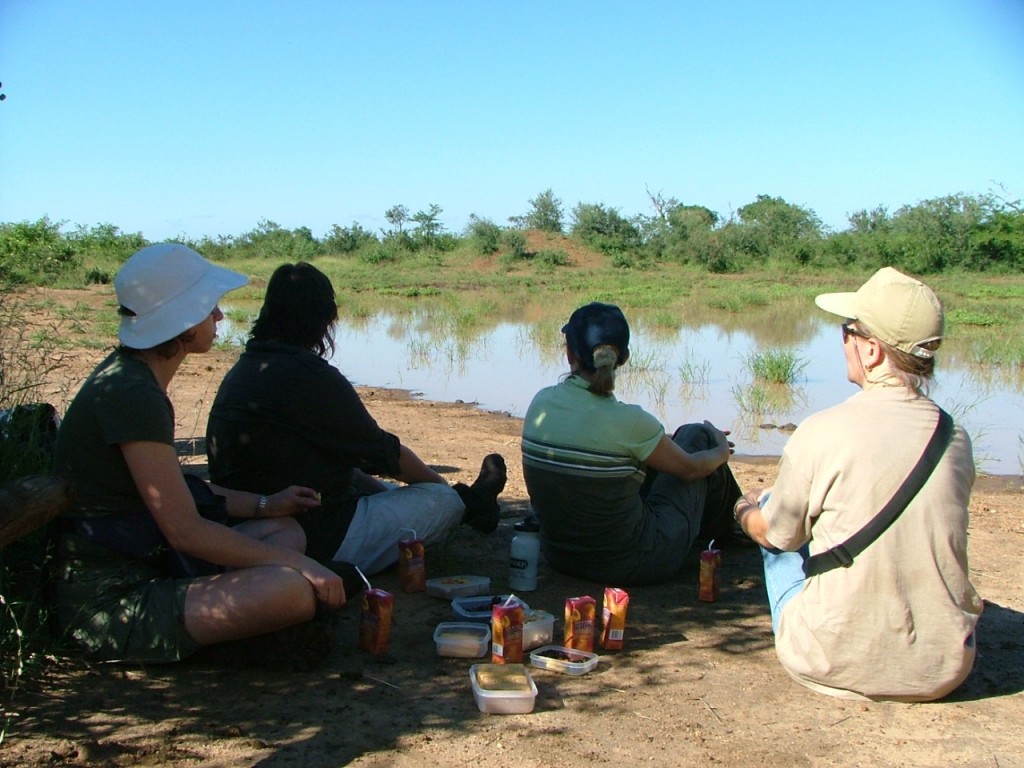 Picnic snacks on a morning Rhino Walking Safari in Kruger National Park