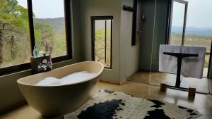 Marvel at the scope of these views, even from your bathroom