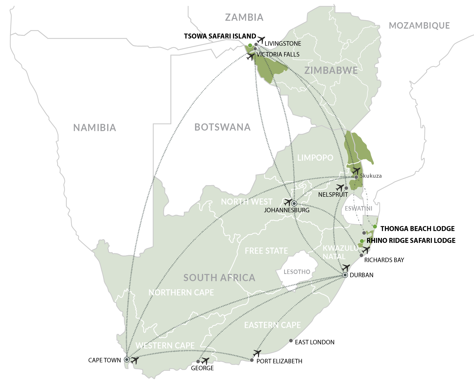 IAL MAPS - Southern Africa_Individual Lodges (1) IAL MAPS - Southern Africa_Individual Lodges (1)