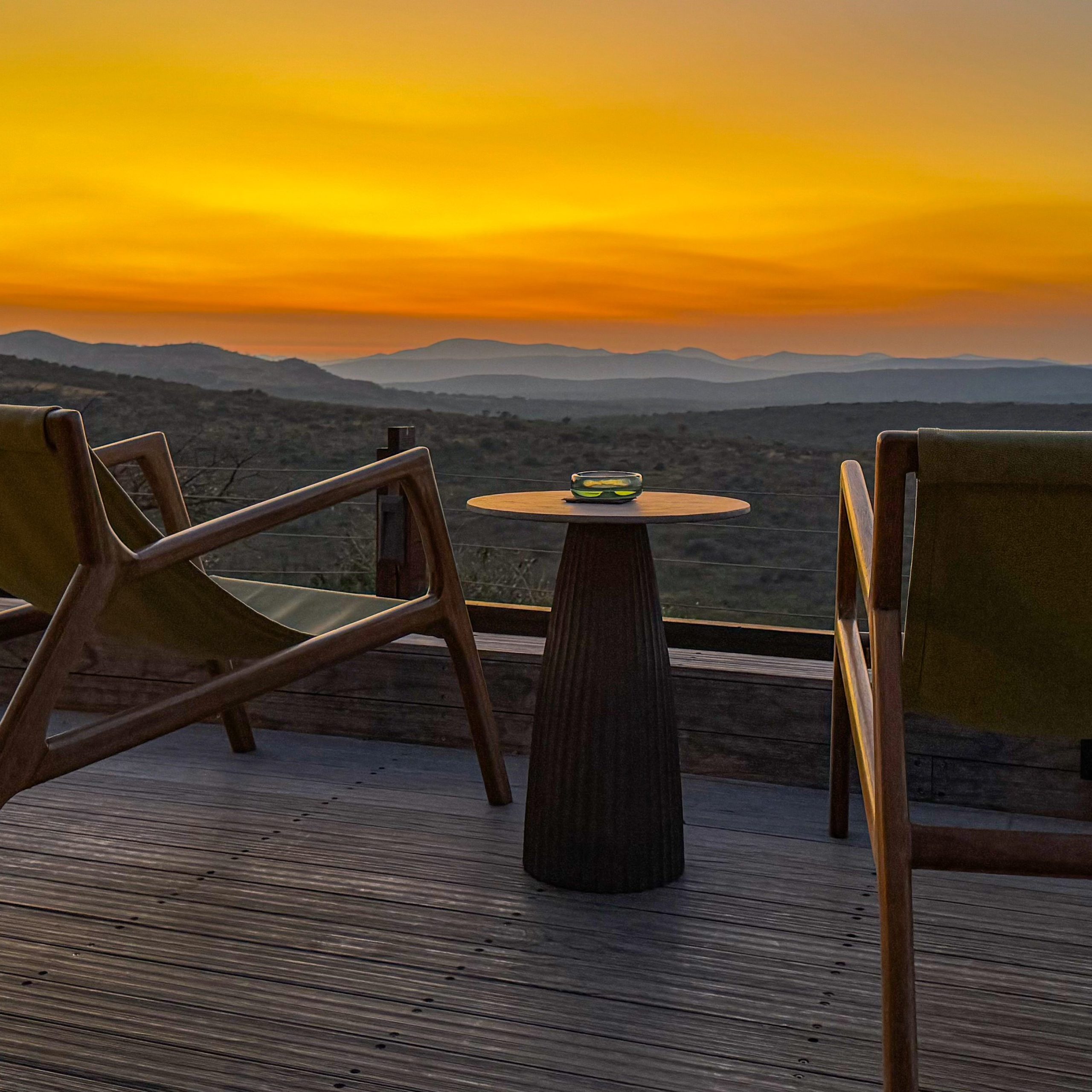 Beautiful view from the deck looking over the Hluhluwe Imfolozi National Park